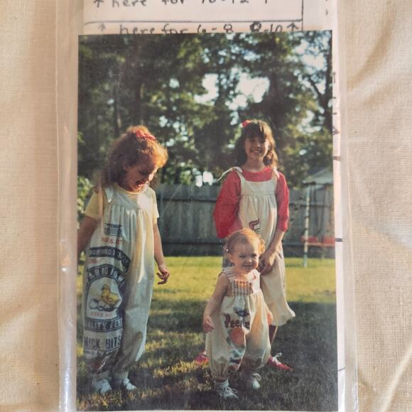Flour Sack Children Jumper Pattern Kit and 3 Flour Sacks O'le School Flour New - Picture 8 of 12